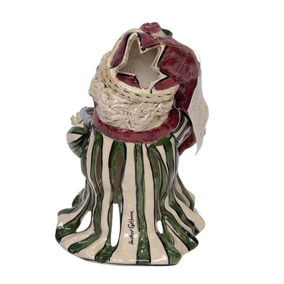 Santa Blue Sky Clayworks Christmas Light Up Figurine Red/White/Green NWT - Picture 4 of 10